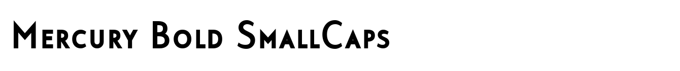 Mercury Bold SmallCaps